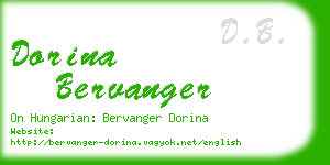 dorina bervanger business card